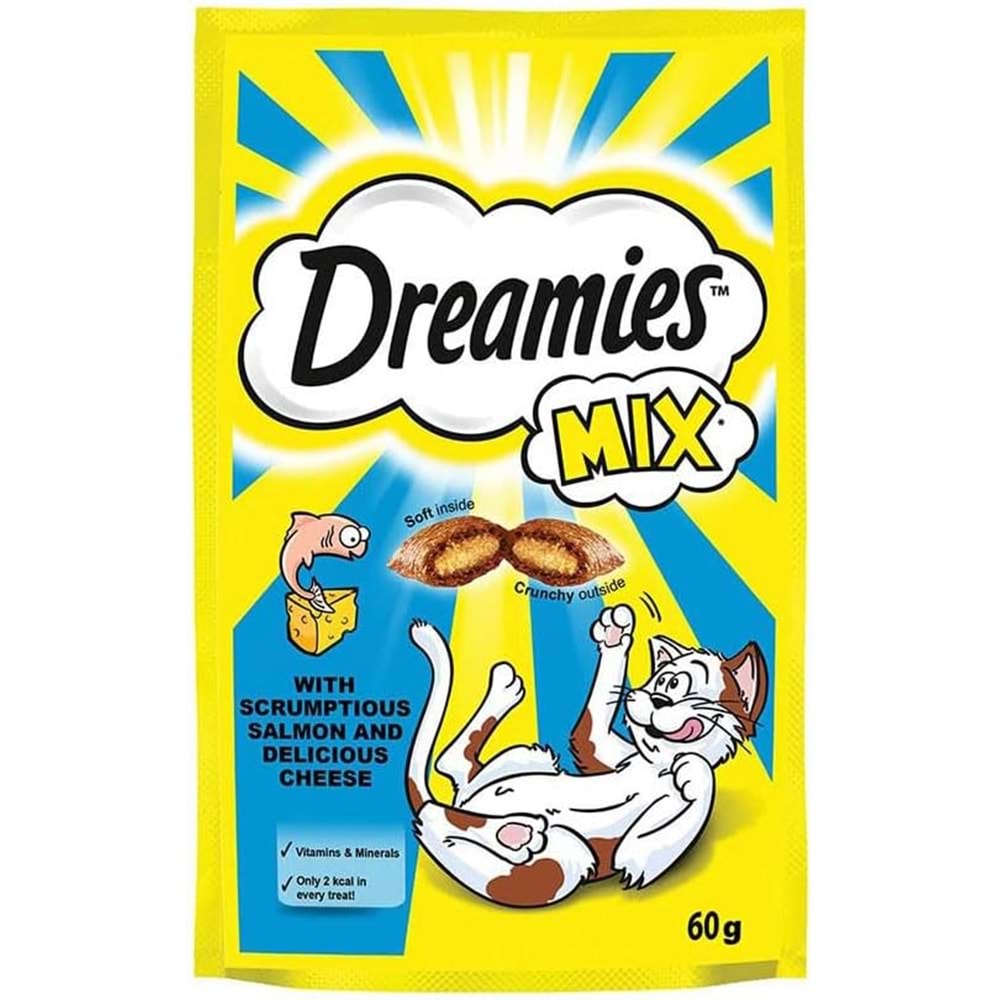 Dreamies Kuru Kedi Ödül Maması Somonlu ve Peynirli 60 GR