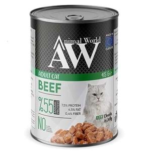 Animal World Biftek Etli Yetişkin Kedi Konserve Maması 415 Gr