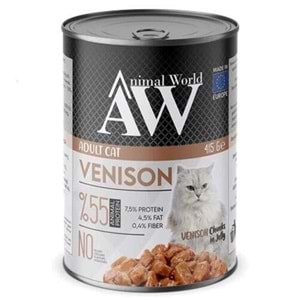 Animal World Geyik Etli Yetişkin Kedi Konserve Maması 415 Gr