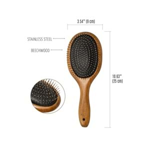 Ahşap Masaj Fırçası 22 mm / OVAL