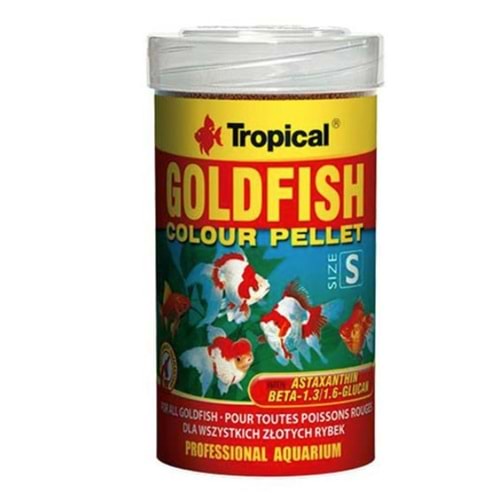 TROPICAL GOLDFISH COLOUR PELLET SIZE S